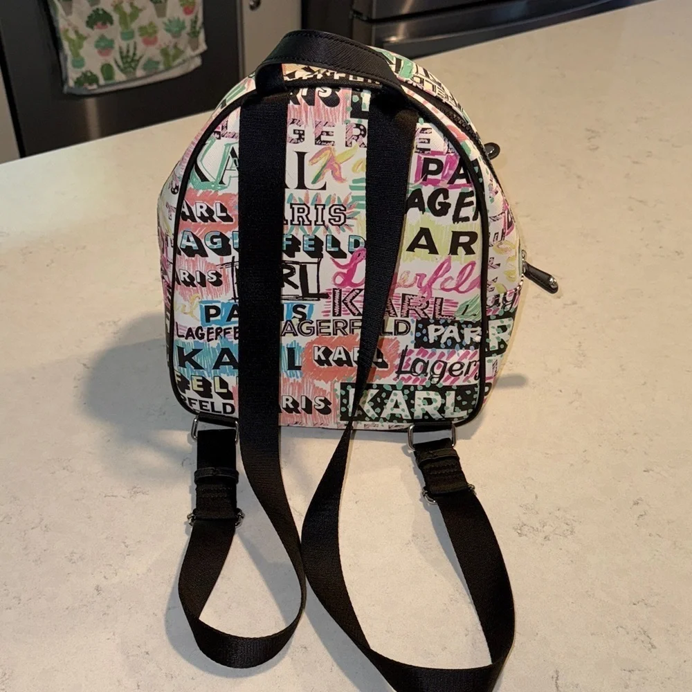Karl Lagerfeld Paris Backpack Karl Pastel Multi Color.